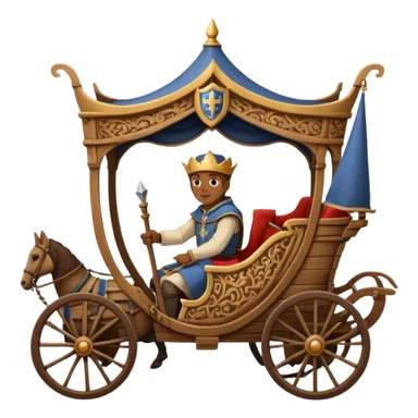 in medieval period  a man in a Carriage sticker