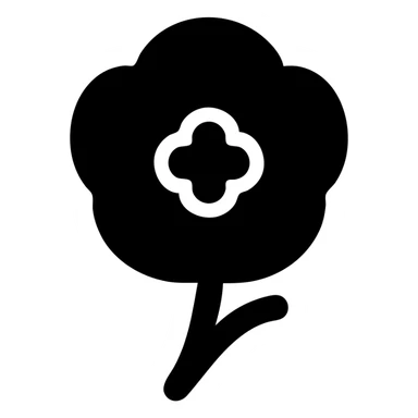 red poppy flower, minimal flat design sticker