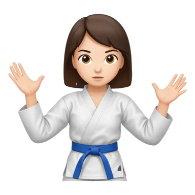 Brunette girl who practice karate sticker
