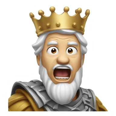yelling white king sticker