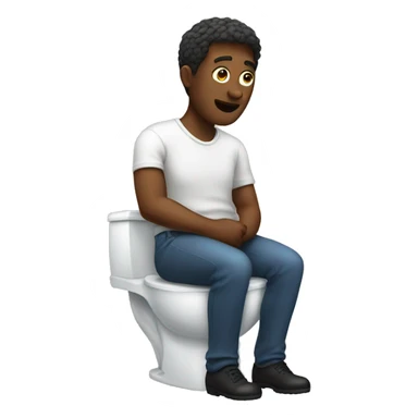 Man in a toilet sticker