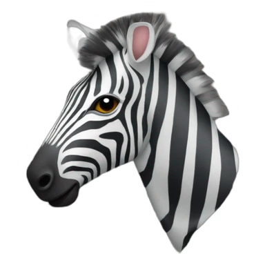 zebra with colored stripes sticker