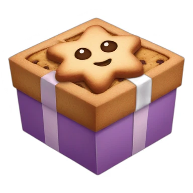Cookies box in star form sticker
