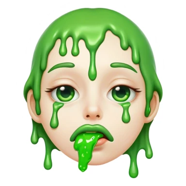 slime dripping from nose sticker