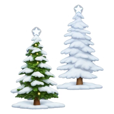  actual white fir christmas tree isolated. With Christmas lights sticker