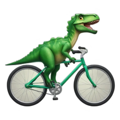 Dino on a bike sticker