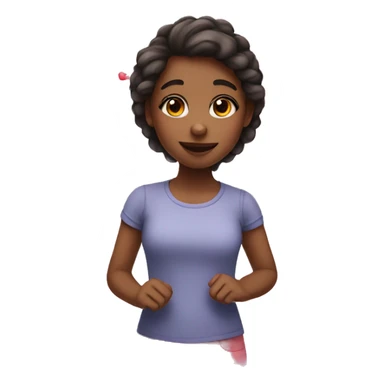 Girl with hearts sticker