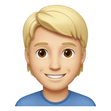 long blonde male ios emoji  sticker