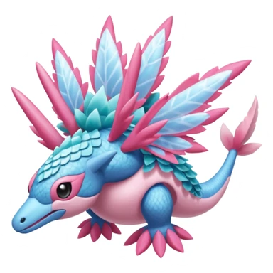 Frilly frilled Finned scaly furry maned Diancie-Palkia-Amaura-Aurorus-Salamence-aesthetic-fusion sticker
