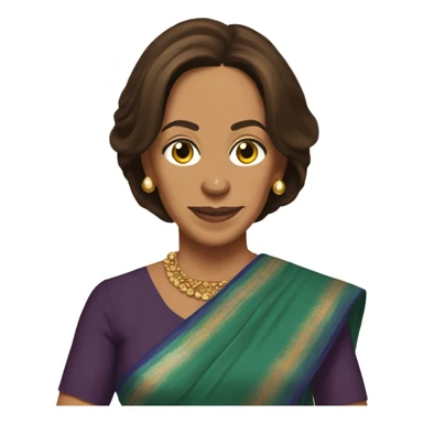 Kamala Harris wearing an Indian Sari sticker
