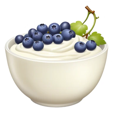 yoghurt bowl with grapes and blueberries sticker