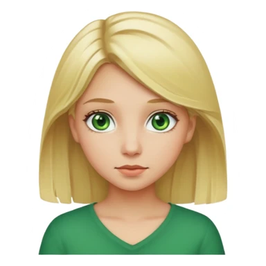 Girl blonde Green eyes sticker