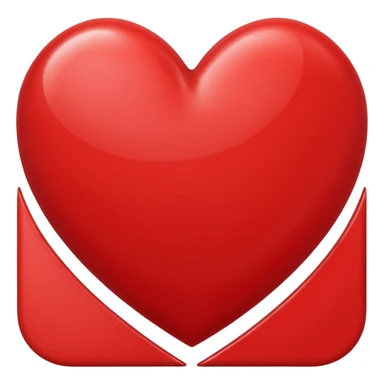 Red heart R logo sticker