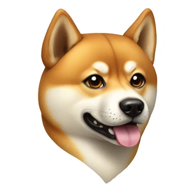 shiba inu with a indian forehead ornameny sticker