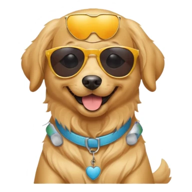 Perro con gafas de sol sticker