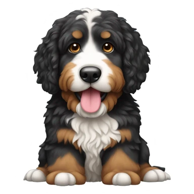 Bernedoodle dog sticker
