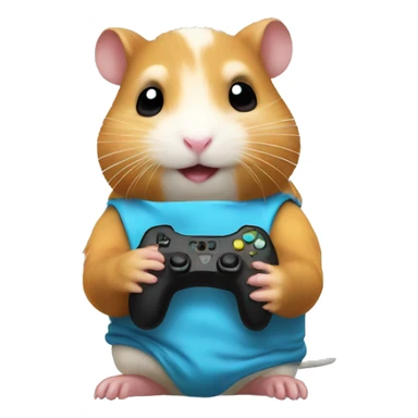 Hamster playing video games sticker