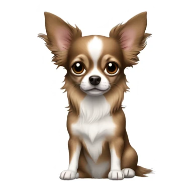 -longhair-chihuahua- with Brown Merle coat sticker