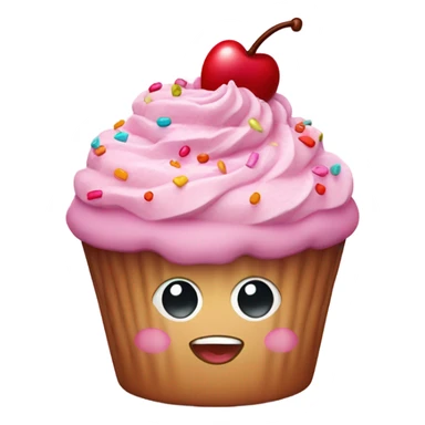 pink cupcake sticker