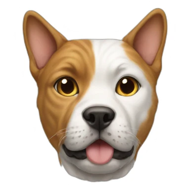 Cat on a dog sticker