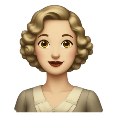 woman from 1930-s sticker