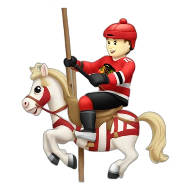 Jonathan Toews riding a merry go round sticker