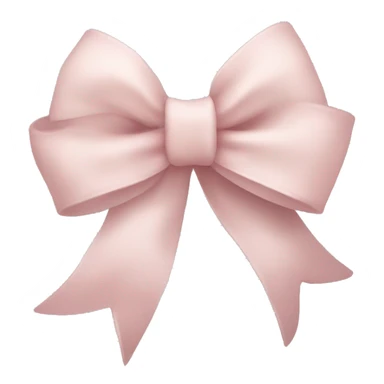 Muted light pink bow with long tails for christmas sticker