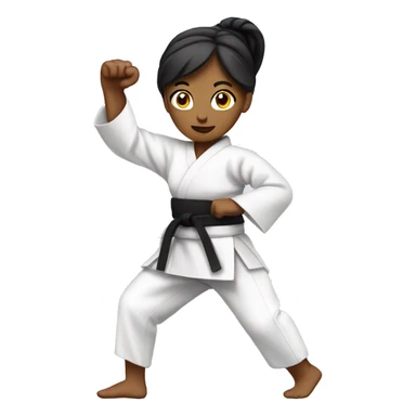 Karate woman sticker