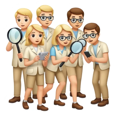 many white people, searching, hobbies, interests, magnifying glass, users, explore, activities, find, discovery, passion, pursuit sticker