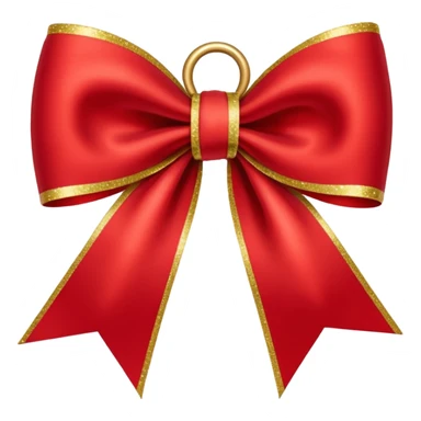 Red christmas bow with gold gif sticker