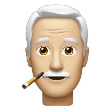 White man with a cigarette sticker