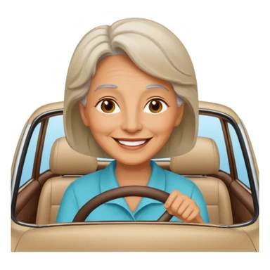 Stikers of mom which is a bit old and is relax and I will put her in a car sticker