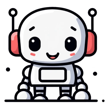 friendly AI assistant robot sticker