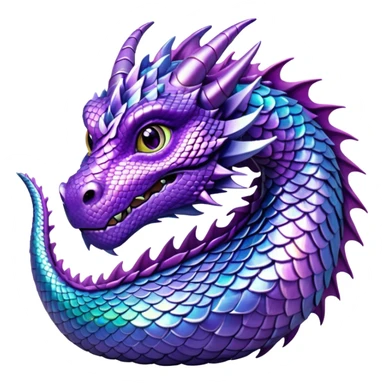 Purple dragon sticker
