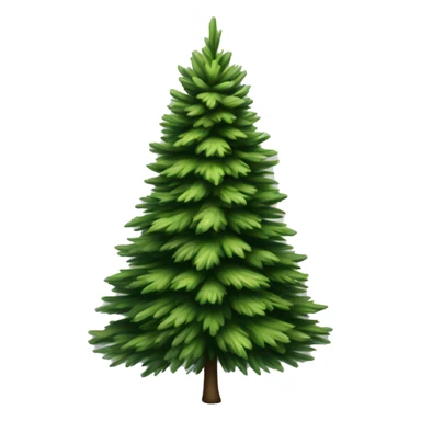Realistic single isolated fir christmas tree. sticker