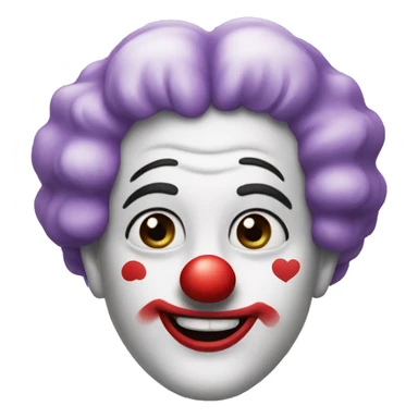 Clown with heart eyes sticker