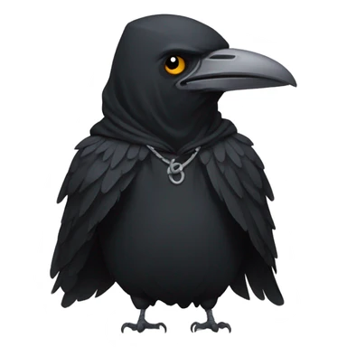 a crow wearing a hood sticker