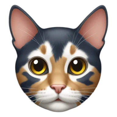 tricolor cat sticker