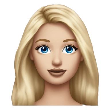 Realistic victoria secret model blonde blue eyes  sticker