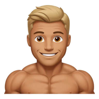 A handsome man with muscles sticker