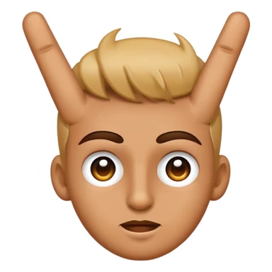 face with middle fingers in front  sticker