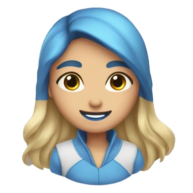 Cara corazones azul sticker