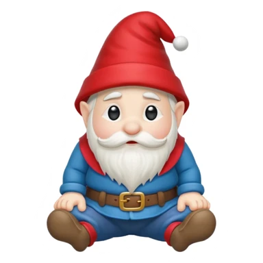 Sad gnome butt in the air sticker