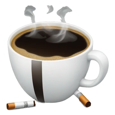 Black coffee with cigarettes  sticker