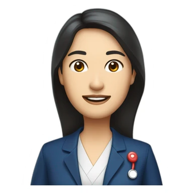 husband middle aged executive classic dark hair thin beard wearing dark blue business suit and bible, with wife filipina nurse age 55 dark hair sticker