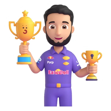 Daniel Ricciardo emoji holding a trophy sticker