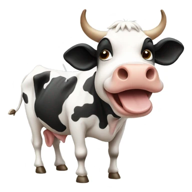 Cow blowing smoke sticker