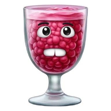 Himbeeren Creme im Glas sticker