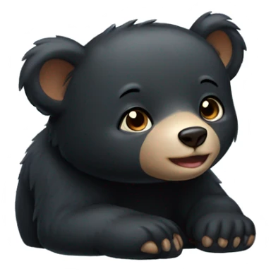 black bear cub sticker