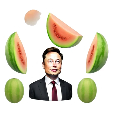 Elon musk like a melon sticker